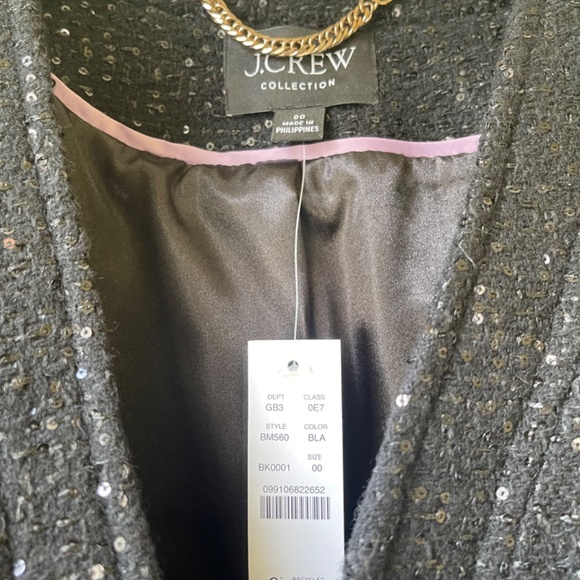 NWT JCrew Collection lady jacket in sequin wool tweed - Picture 4 of 8